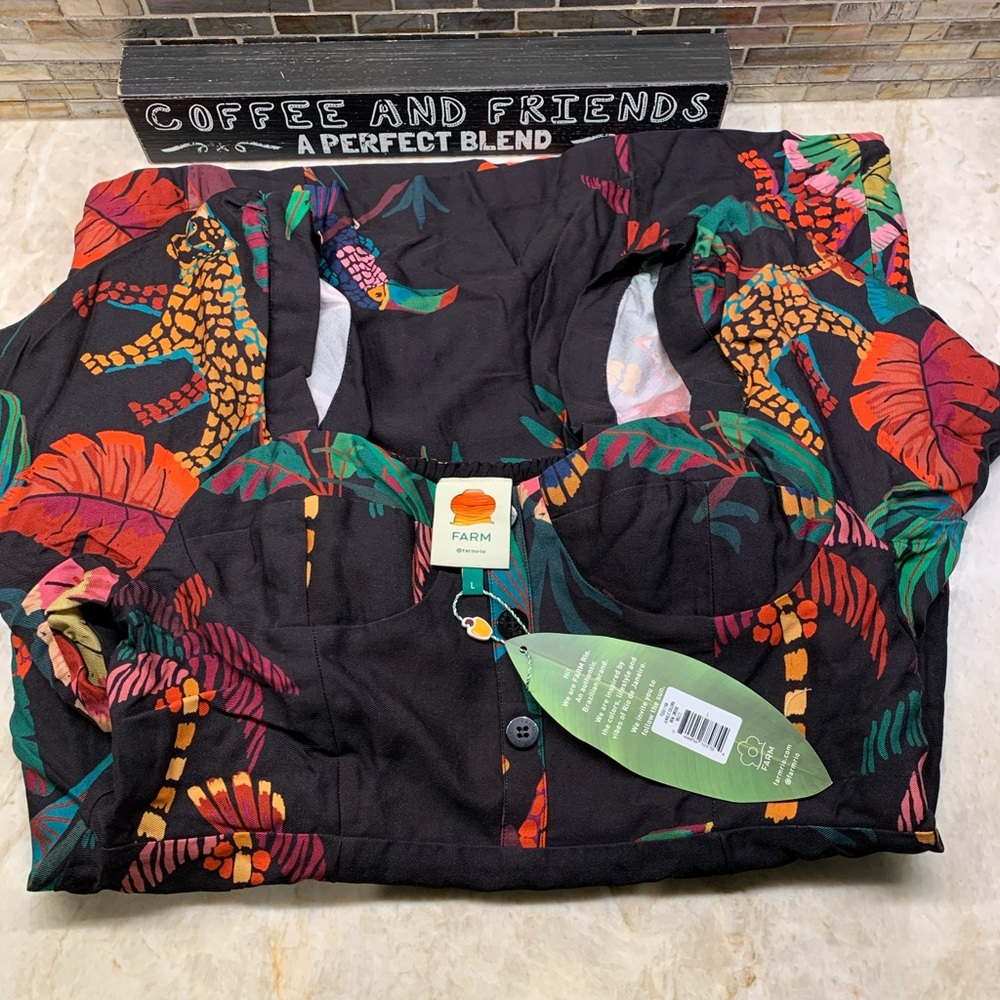 FARM RIO JUNGLE COLORS MINI DRESS - Picture 9 of 15
